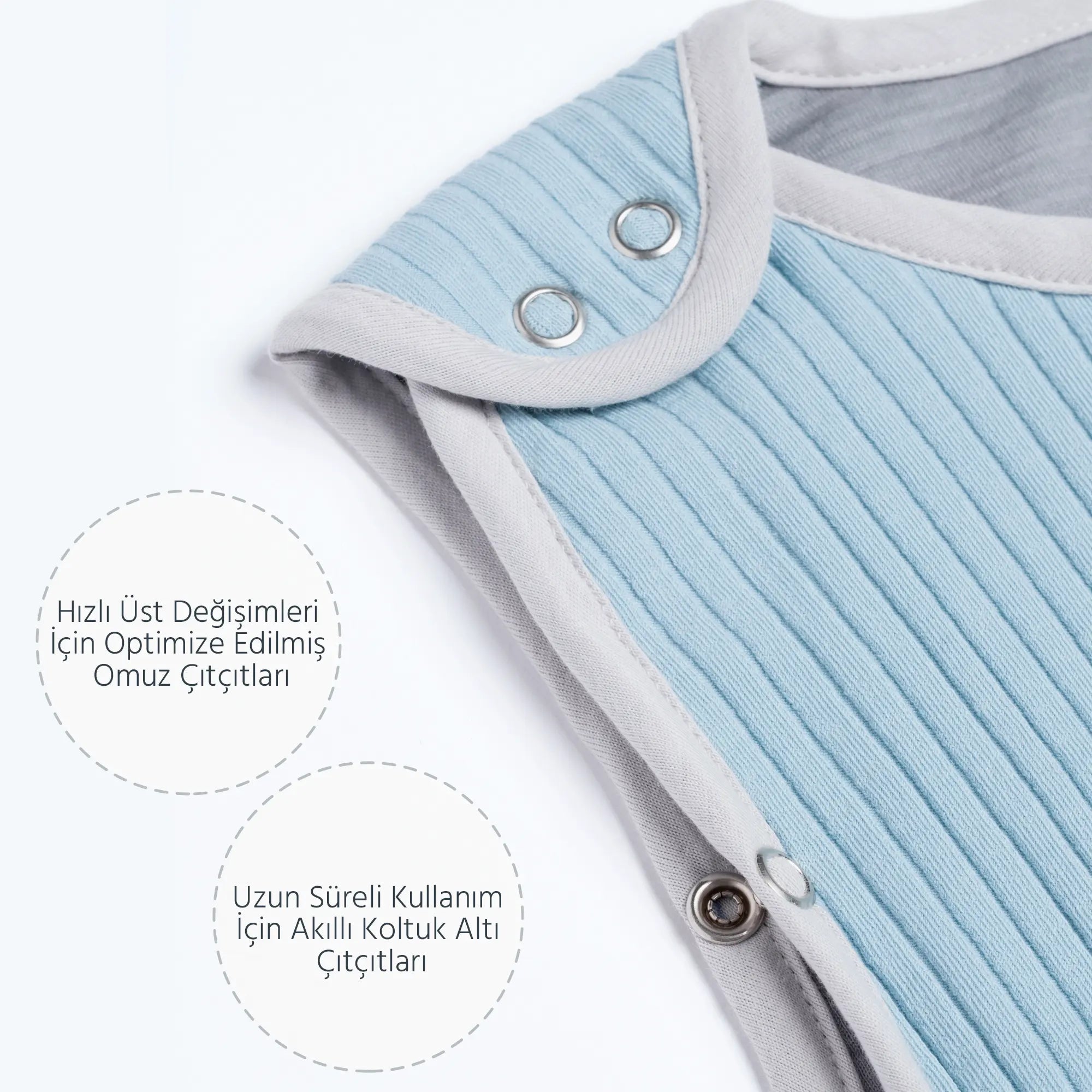 Diawoo Cacoon - 4 Mevsim Bulut Mavisi Merino Uyku Tulumu