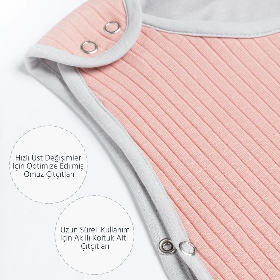 Diawoo ThermaBloom 4 Mevsim Pastel Şeftali Multi Tog Bebek Uyku Tulumu - 7